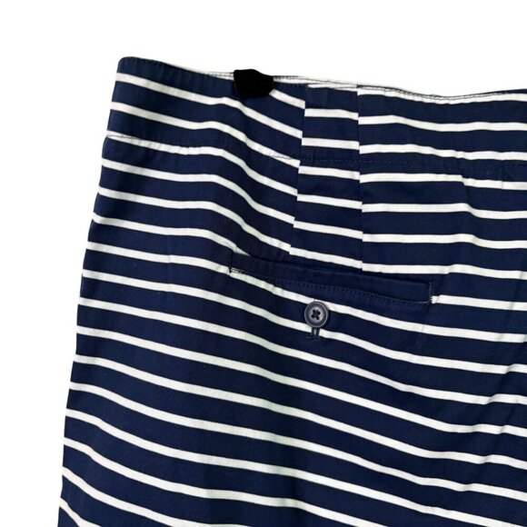 Talbots Women's Nautical Coastal Navy Striped Button Detail Sailor Short Size 14 - Picture 9 of 12